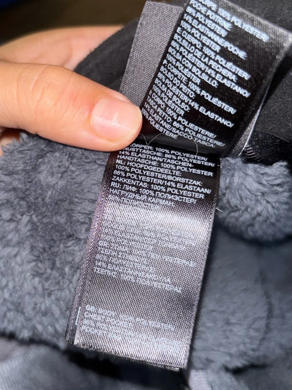 The North Face Denali Two Toned Fleece Black Grey Vest Mens Large